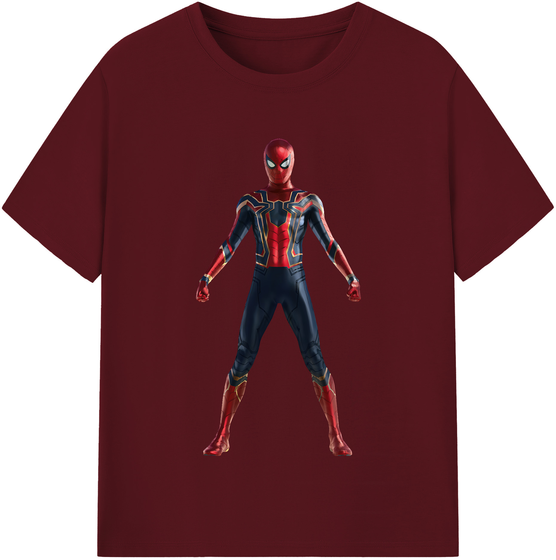 （画像用） Spider Man スパイダーマン 綿100％半袖Tシャツ（フロントプリント）